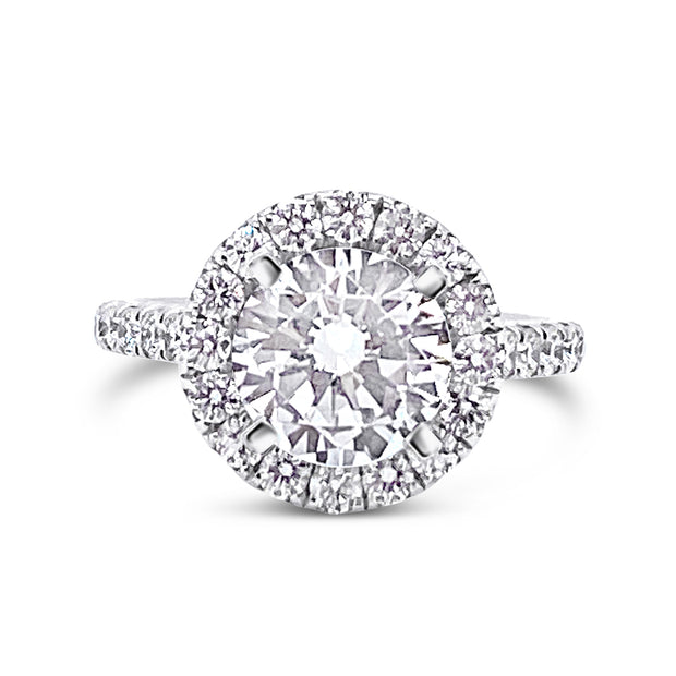 Forevermark White Gold Diamond Halo Engagement Ring