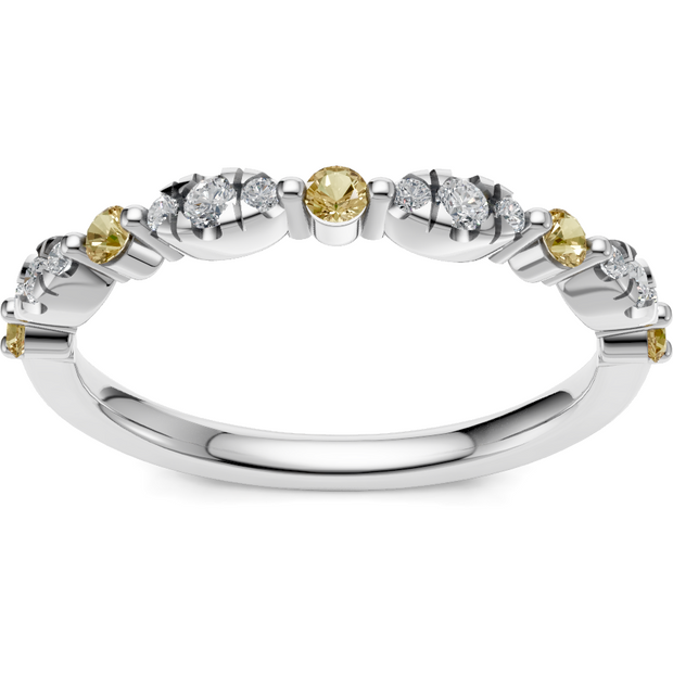 IMAGINE Citrine and Diamond Wedding Band