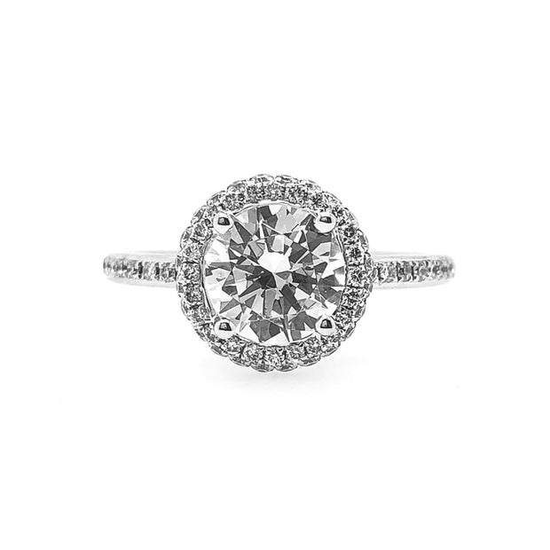 White Gold Halo Engagement Ring