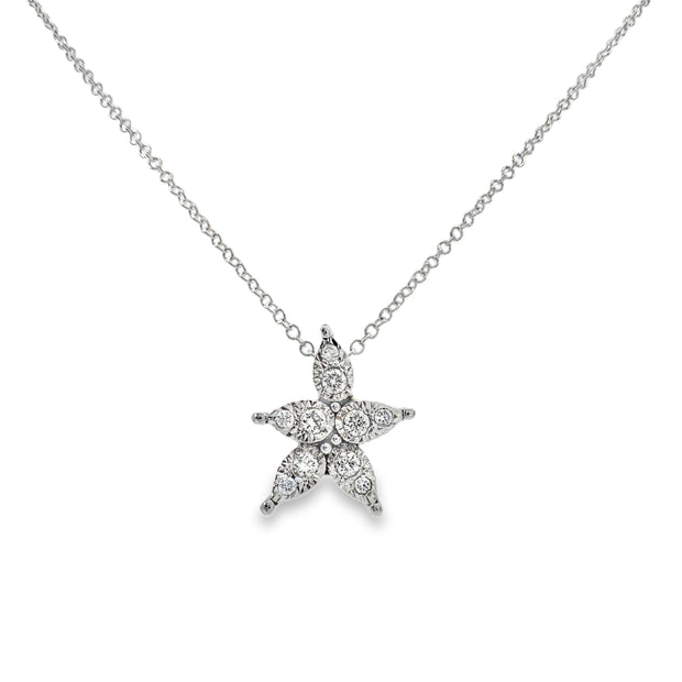 White Gold Diamond Star Pendant