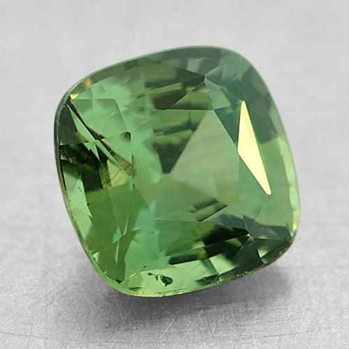 Loose Medium Yellowish-Green Cushion Cut Sapphire