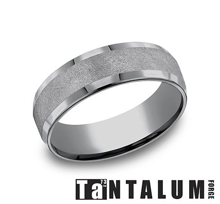 Benchmark Grey Tantalum Men's Wedding Band