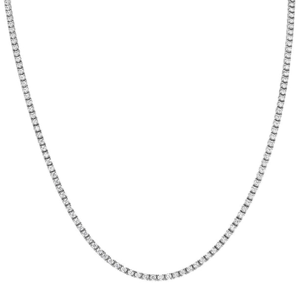 White Gold 16" Diamond Tennis Necklace
