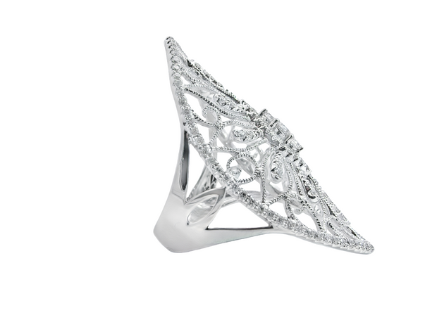 White Gold Diamond Fashion Ring