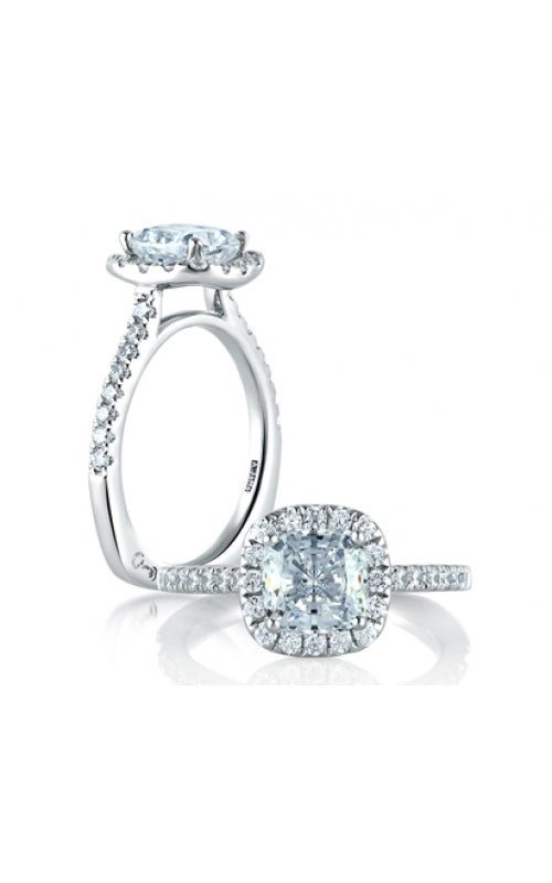 A. JAFFE Halo Engagement Ring