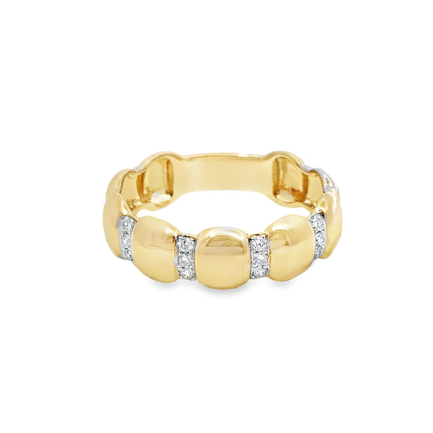 Shy Creation Yellow Gold Diamond Fashion Band