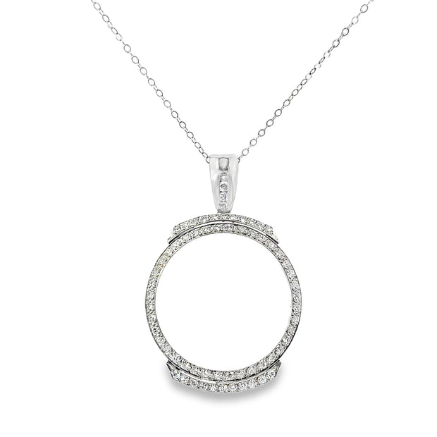 White Gold Diamond Circle Pendant