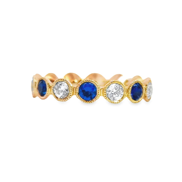 Padis Classique Diamond and Sapphire Eternity Band