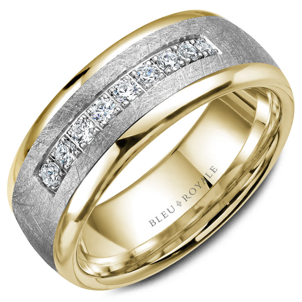 Bleu Royale "Diamond" Men's Wedding Band