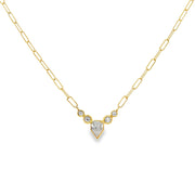 Just Jules Yellow Gold Bezel Set Diamond Necklace