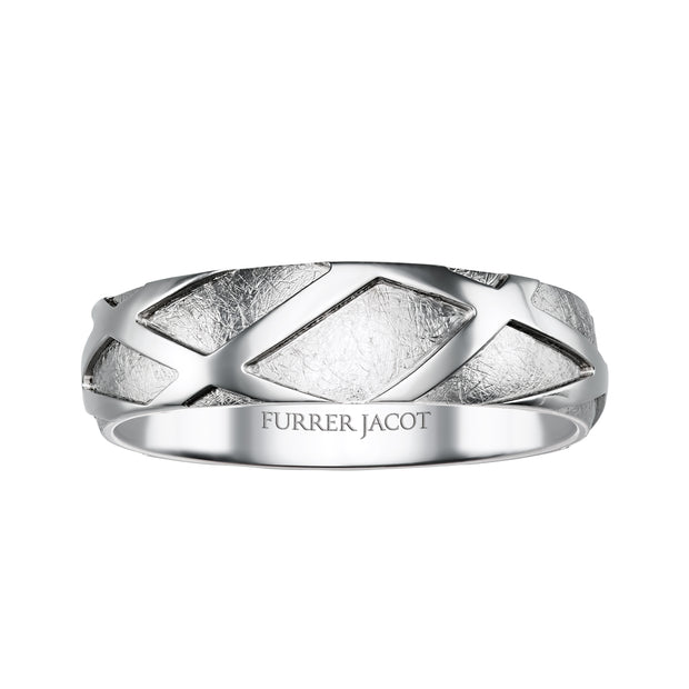 Furrer Jacot White Gold Men's Wedding Band