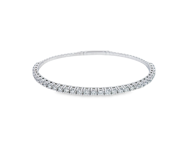 White Gold Diamond Bangle Bracelet