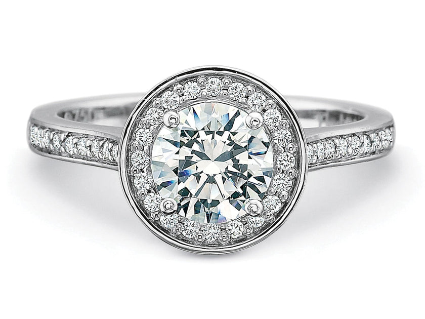 Precision Set Halo Engagement Ring – Padis Jewelry
