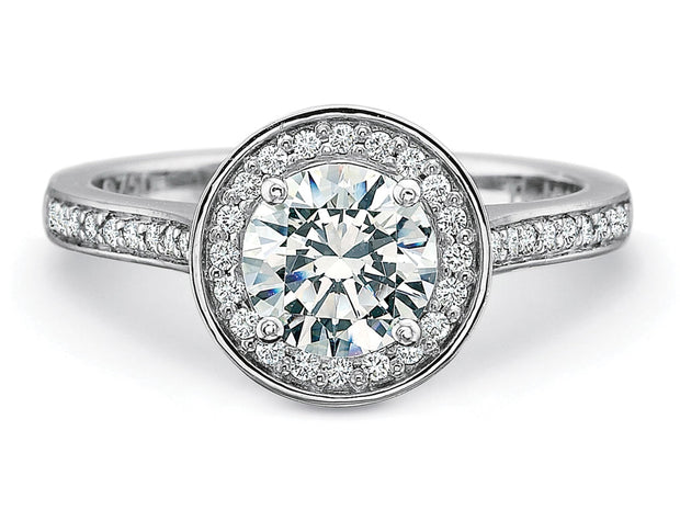 Precision Set Halo Engagement Ring