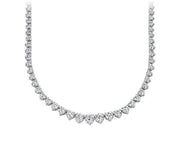 Lab Grown 9.95 Cttw. Gaduated Diamond Riviera Necklace