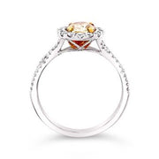 White/Yellow Gold Fancy Yellow Diamond Halo Ring