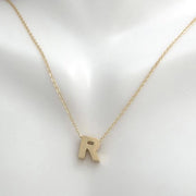 Yellow Gold Initial Necklace