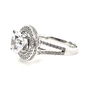 White Gold Halo Engagement Ring