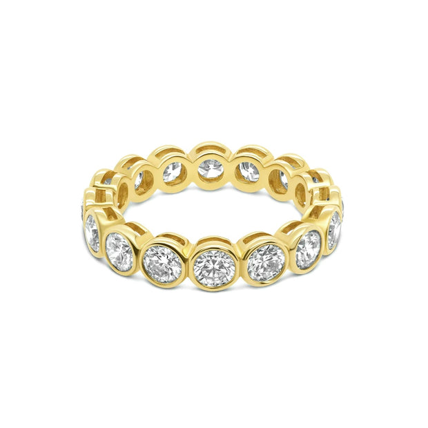 Yellow Gold Bezel Set Diamond Eternity Band
