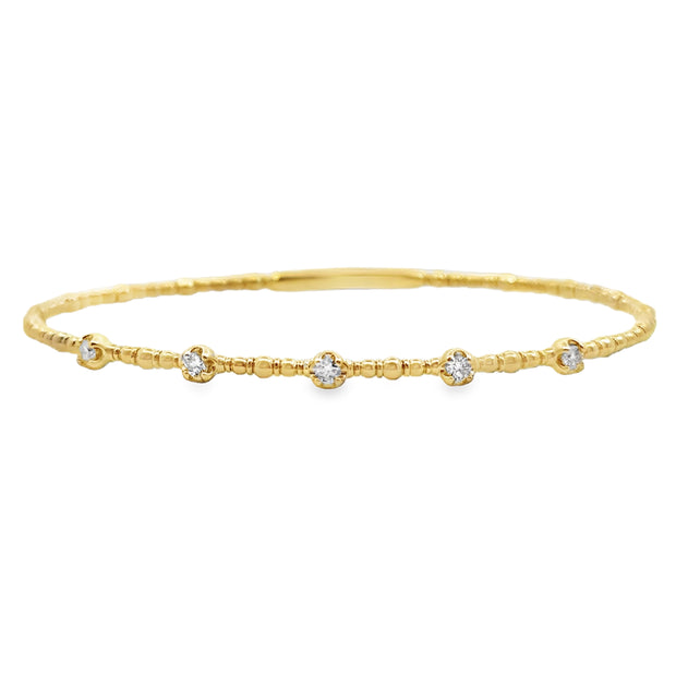 Yellow Gold Diamond Bangle Bracelet