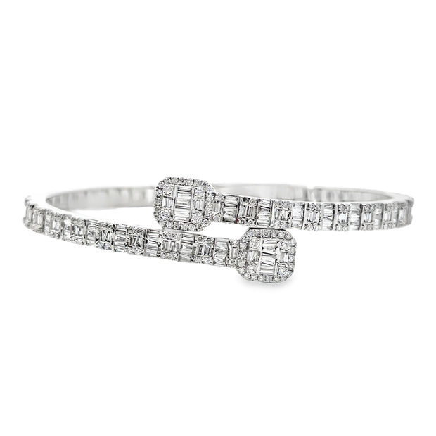 White Gold Diamond Bangle Bracelet