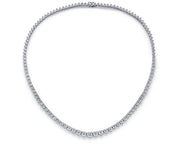 Lab Grown 10.00 Cttw. White Gold Graduated Diamond Riviera Necklace