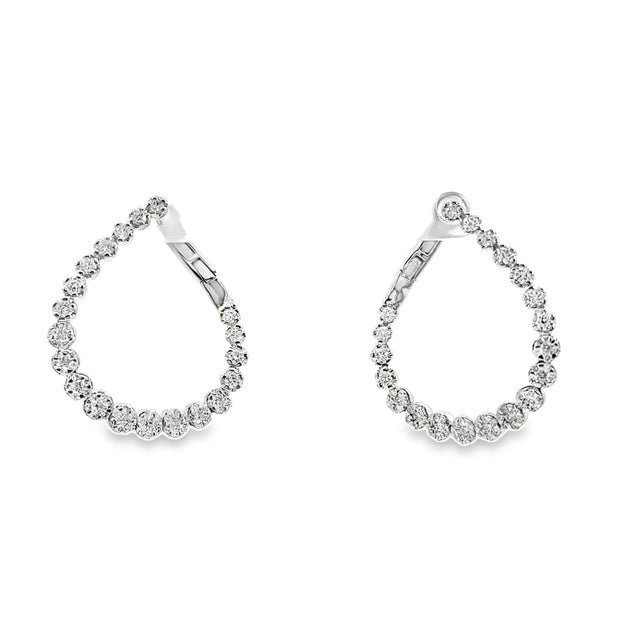 White Gold Diamond Hoop Earrings