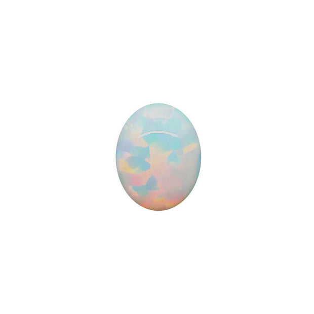 Chatham Lab Grown Loose White Oval Shape Cabochon Opal