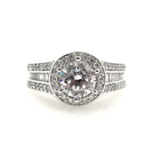 White Gold Halo Engagement Ring