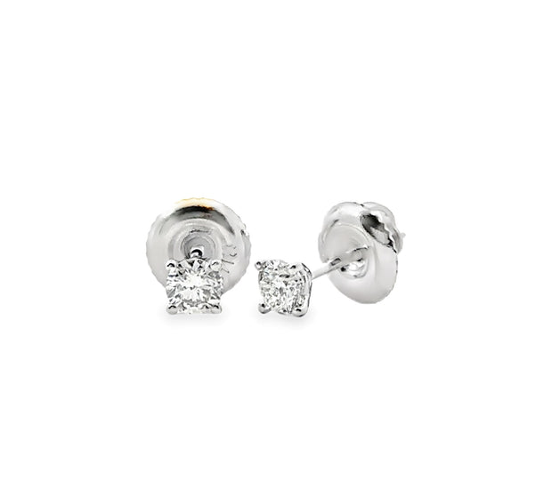 0.30 Cttw. White Gold Diamond Solitaire Earrings