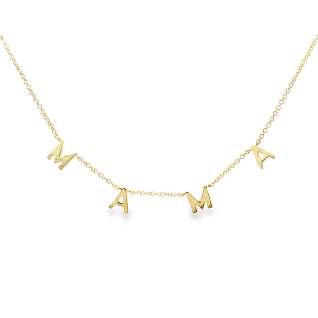 Yellow Gold "MAMA" Necklace