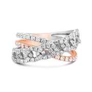Rose/White Gold Diamond Fashion Ring