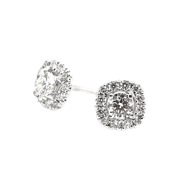 Forevermark White Gold Diamond Halo Earrings