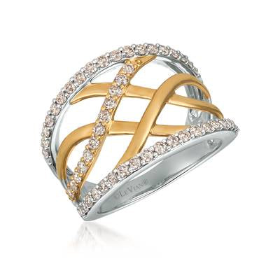 LeVian Yellow/White Gold Diamond Fashion Ring