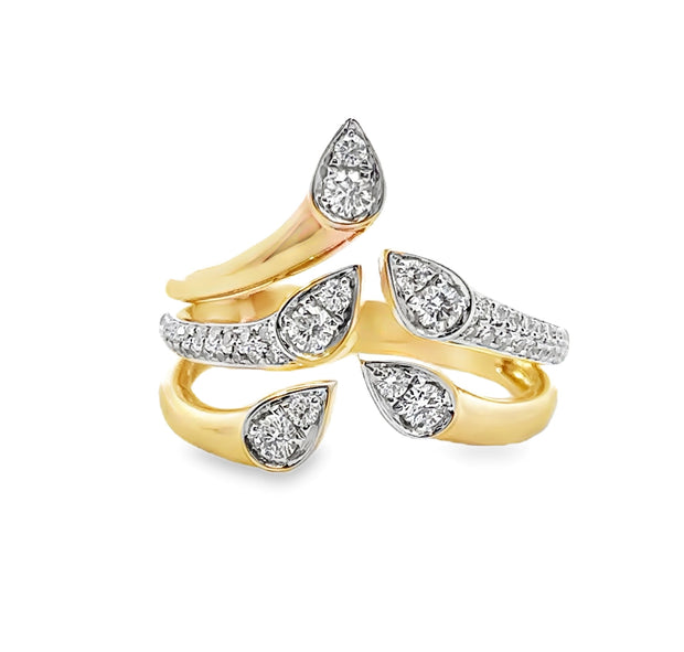 Shy Creation Yellow Gold Diamond Fashion Ring