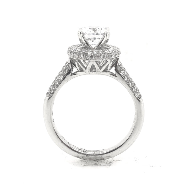 White Gold Halo Engagement Ring