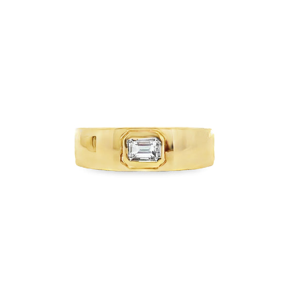 Yellow Gold Solitaire Diamond Fashion Band