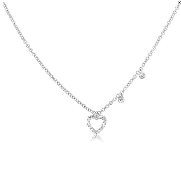 Meira T White Gold Diamond Fashion Necklace