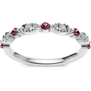 IMAGINE Pink Tourmaline and Diamond Wedding Band