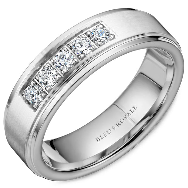 Bleu Royale "Diamond" Men's Wedding Band