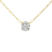 Lab Grown 1.41 Ct. Yellow Gold Diamond Solitaire Pendant