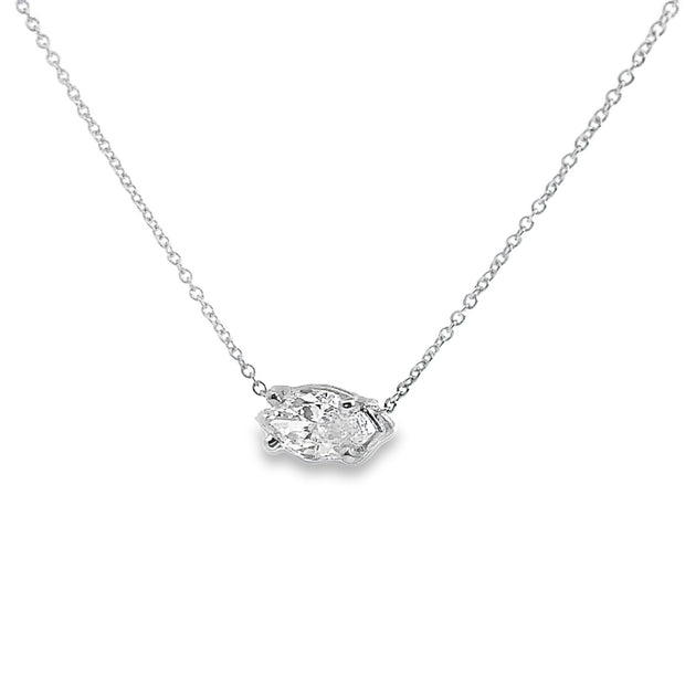 White Gold Diamond Solitaire Pendant