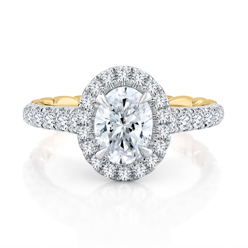 A. JAFFE Halo Engagement Ring