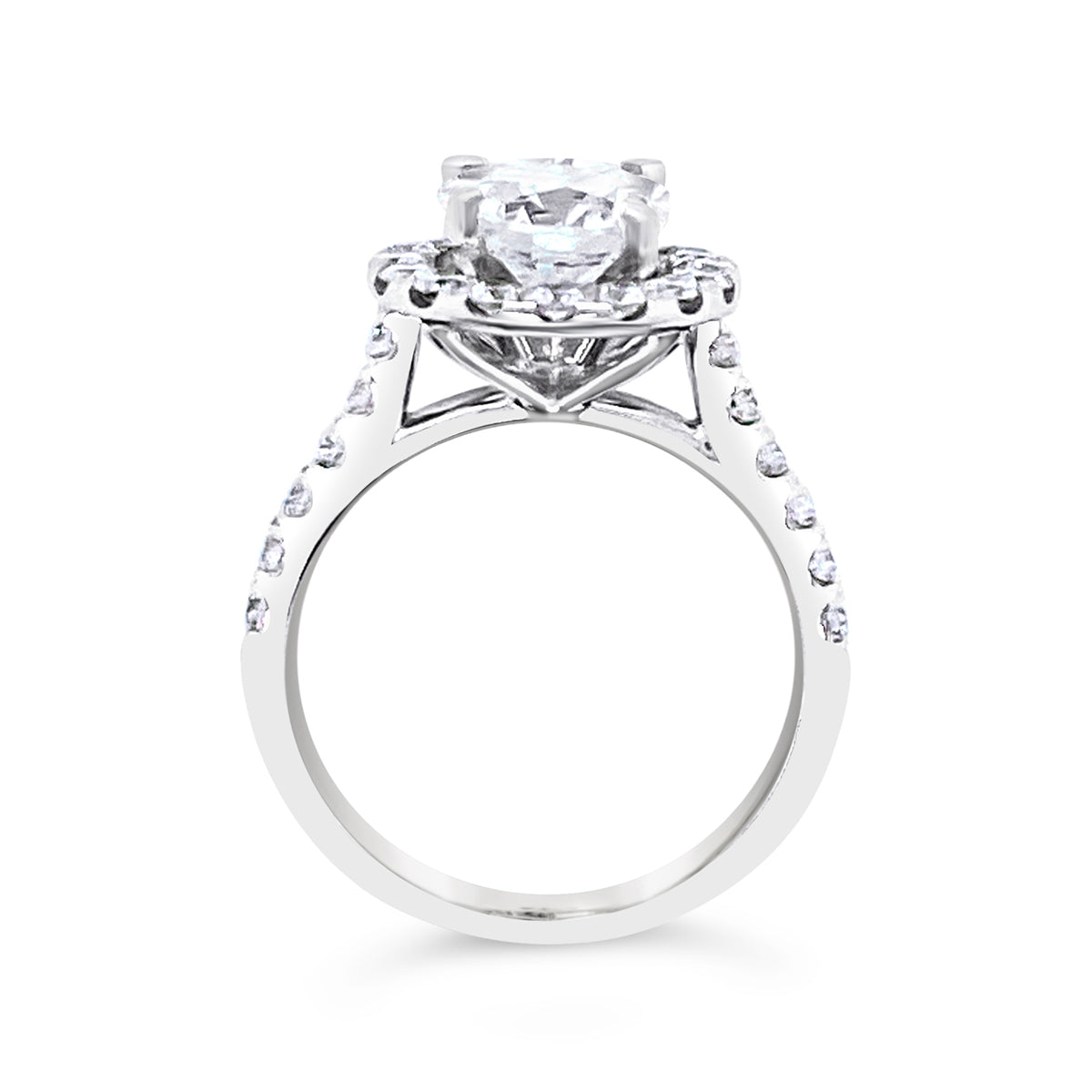 Forevermark White Gold Diamond Halo Engagement Ring