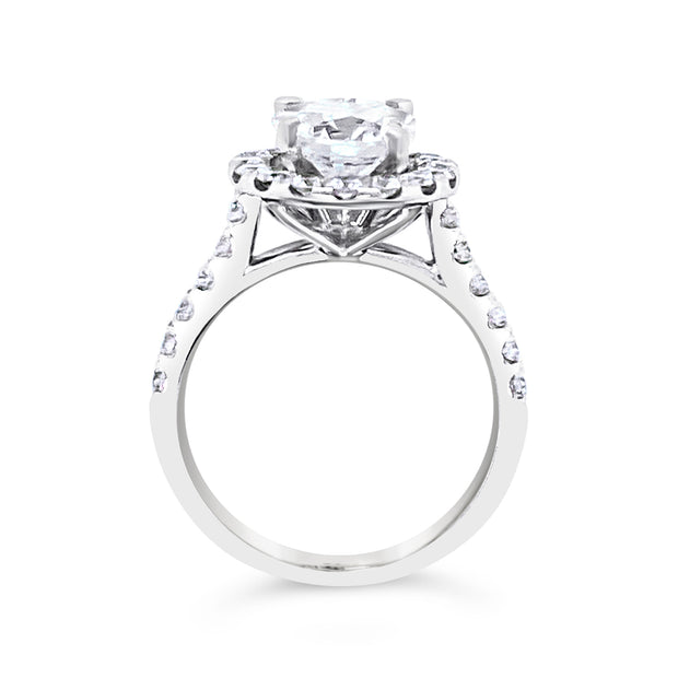 Forevermark White Gold Diamond Halo Engagement Ring