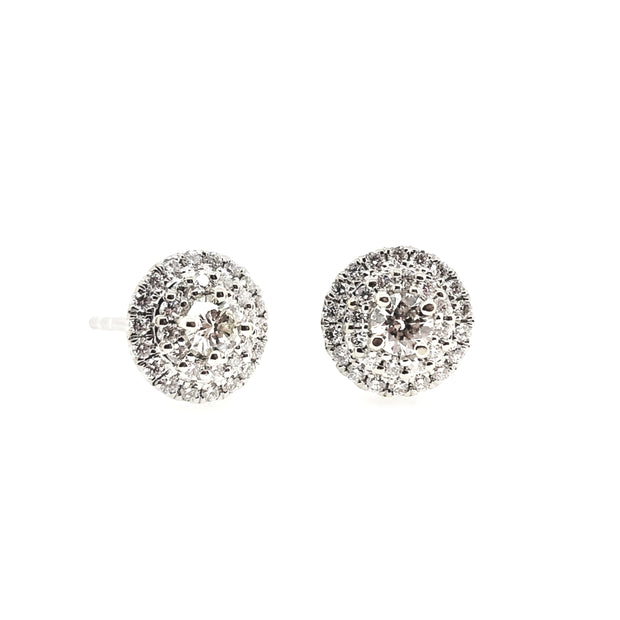 Forevermark White Gold Diamond Halo Earrings