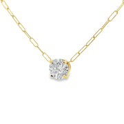 Lab Grown 1.41 Ct. Yellow Gold Diamond Solitaire Pendant