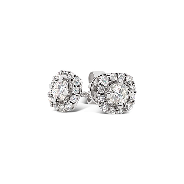 Forevermark White Gold Diamond Halo Earrings