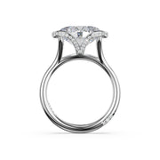 Lab Grown Oval Shape Platinum Diamond Tacori Engagement Ring