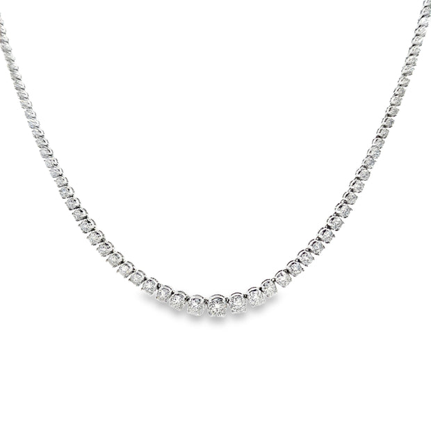 White Gold Diamond Rivera 16" Tennis Necklace